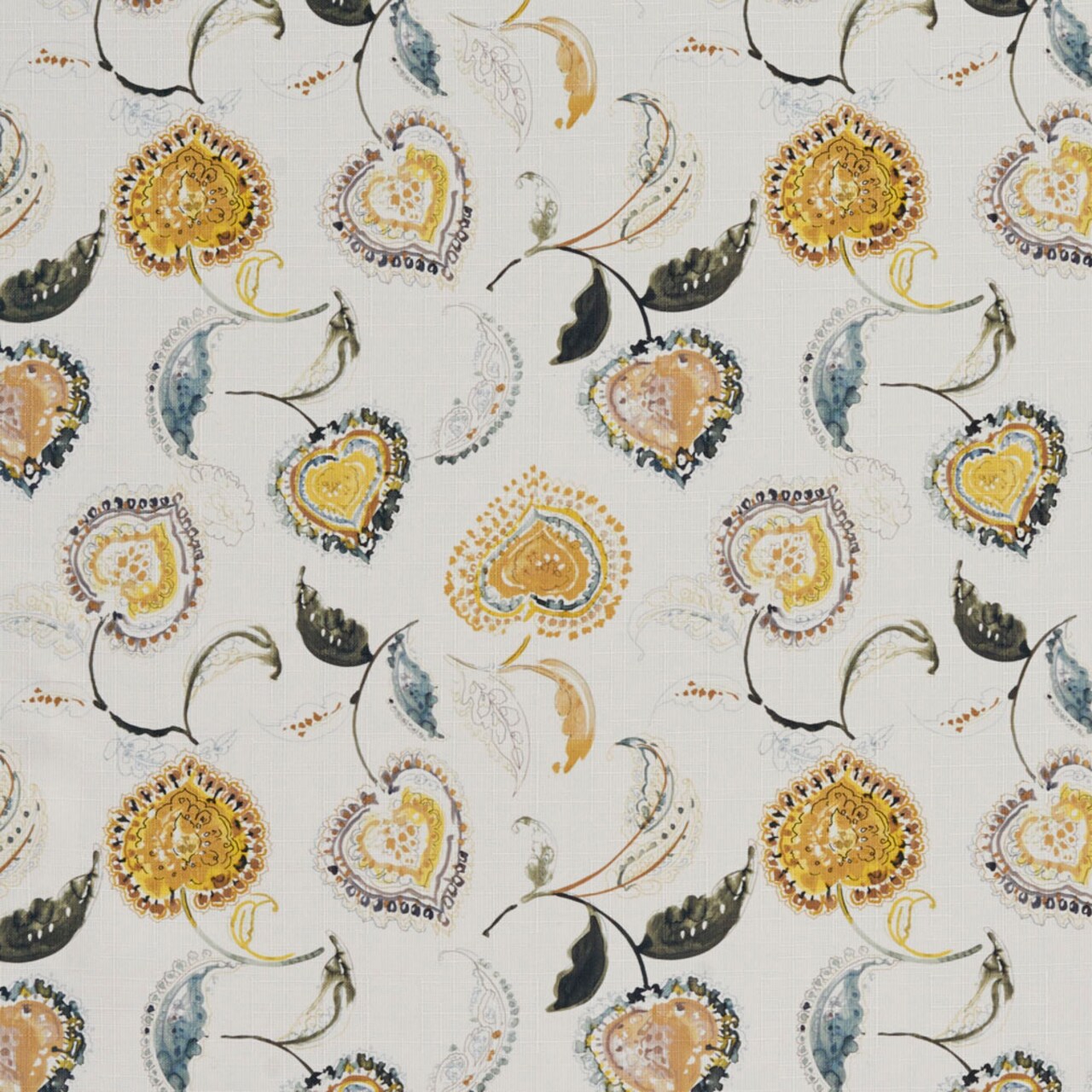 Upholstery Fabric - Gold & Yellow Leaves Upholstery Fabric 54 Inches"